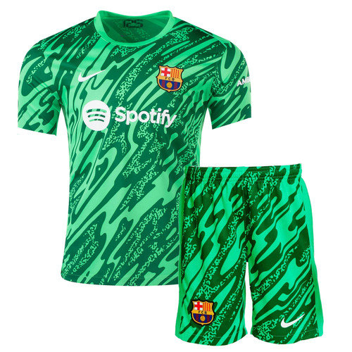 maglia portiere barcellona bambino verde 2024-2025